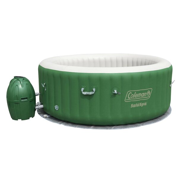 Bestway 120 Volt 6 Person 140 Jet Round Inflatable Hot Tub In Green